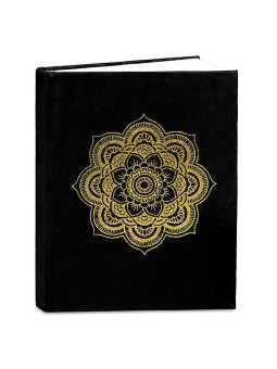 Carnet vierge Mandala en papier Lokta fait main